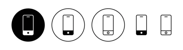 Web Mobil Uygulama Için Telefon Simgesi Ayarlandı Çağrı Kodu Sembol — Stok Vektör