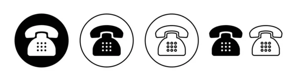 Webおよびモバイルアプリ用の電話アイコンセット 電話の記号と記号 — ストックベクタ