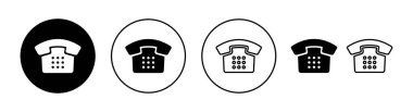 Web ve mobil uygulama için telefon simgesi ayarlandı. telefon işareti ve sembol