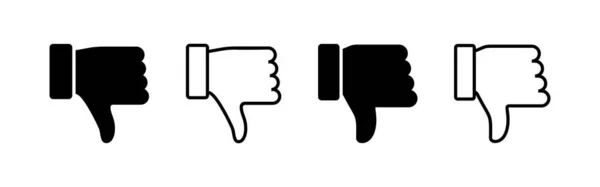 Dislike Icon Vector Dislike Sign Symbol Hand Thumb — Stock Vector