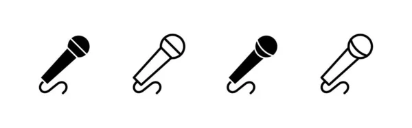Microphone Icon Vector Karaoke Sign Symbol — Stock Vector