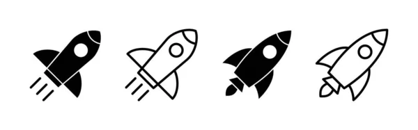 Rakéta Ikon Vektor Indítójel Szimbólum Rakétavető Ikon — Stock Vector