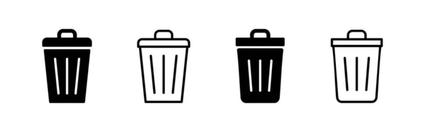 ゴミアイコンベクトル ゴミ箱のアイコンだ 記号と記号を削除する — ストックベクタ