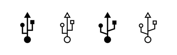 美元图标向量 闪存盘符号和符号 闪存盘标志 — 图库矢量图片