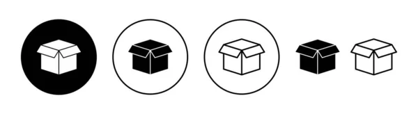 Box Icon Set App Web Mobile Segno Simbolo Della Scatola — Vettoriale Stock