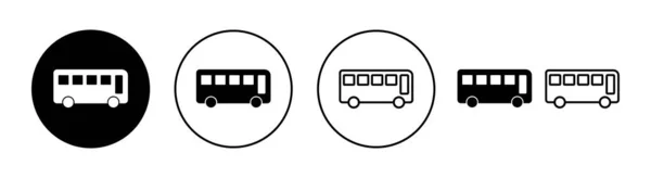 Bus Icon Set Für Web Und Mobile App Busschild Und — Stockvektor