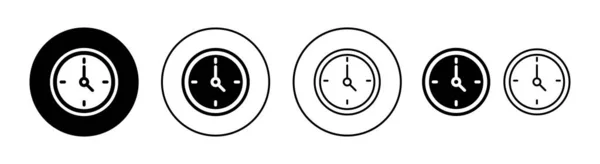 Conjunto Iconos Reloj Para Web Aplicación Móvil Signo Tiempo Símbolo — Archivo Imágenes Vectoriales