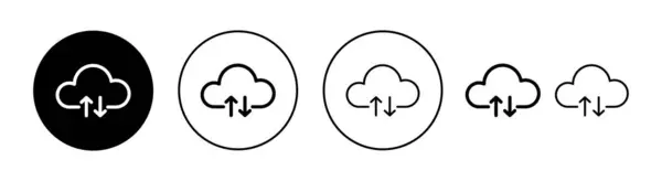 Cloud Icon Set Web Mobile App Cloud Sign Symbol — Stock Vector