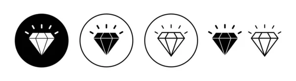 Conjunto Iconos Diamante Para Web Aplicación Móvil Gemas Diamantes Signo — Vector de stock