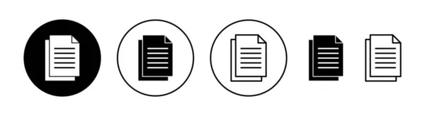 Ensemble Icônes Document Pour Application Web Mobile Panneau Symbole Papier — Image vectorielle