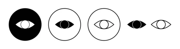 Eye Ikon Készlet Webes Mobil Alkalmazáshoz Szemjel Szimbólum Nézd Látás — Stock Vector