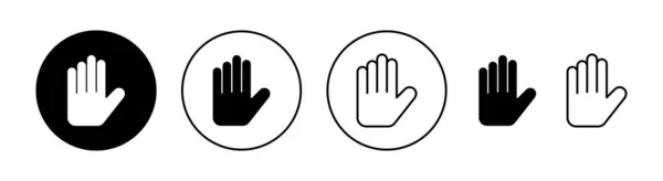 Ícone Mão Definido Para Web Aplicativo Móvel Sinal Mão Símbolo —  Vetores de Stock