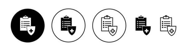Icon Set Für Die Krankenversicherung Für Web Und Mobile App — Stockvektor