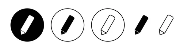 Набор Значков Веб Мобильного Приложения Знак Ручки Символ Редактировать Вектор — стоковый вектор