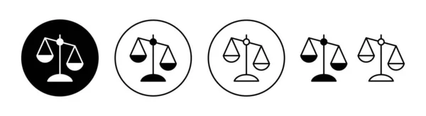 Ikona Wagi Dla Aplikacji Webowych Mobilnych Ikona Skali Prawa Podpis — Wektor stockowy