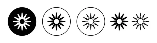 Icône Soleil Pour Web Application Mobile Signe Symbole Luminosité — Image vectorielle