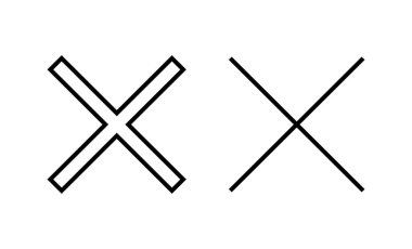 Simge vektörünü kapat. İşareti ve sembolü sil. çapraz işaret