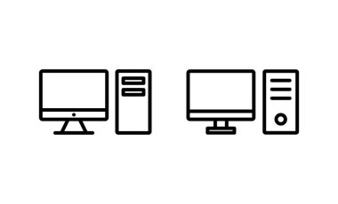 Bilgisayar simgesi vektörü. bilgisayar izleme işareti ve simgesi