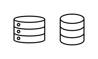 Veritabanı simge vektörü. veritabanı işareti ve sembolü