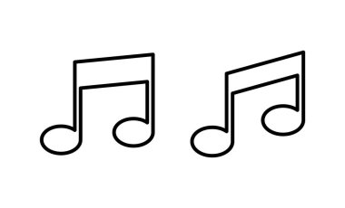 Müzik ikonu vektörü. nota işareti ve sembol