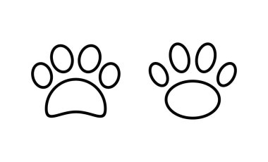Pençe simgesi vektörü. Pençe izi ve sembol. köpek ya da kedi pençesi