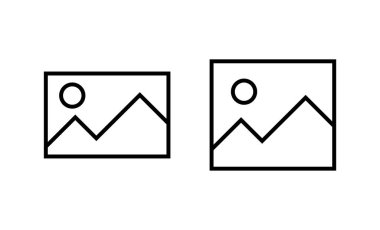 Resim simgesi vektörü. Fotoğraf galerisi işareti ve sembol. resim simgesi