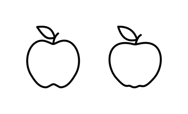 Wektor Ikony Jabłka Apple Znak Symbole Projektowania Stron Internetowych — Wektor stockowy