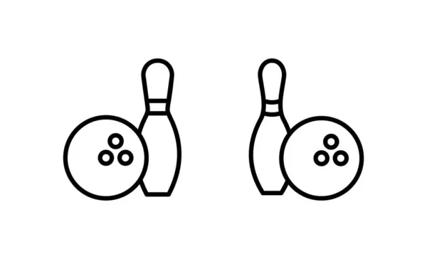 Icône Bowling Vecteur Boule Bowling Signe Symbole Broche — Image vectorielle