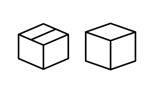 Вектор Піктограм Коробки Знак Коробки Символ Посилка Пакет — стоковий вектор