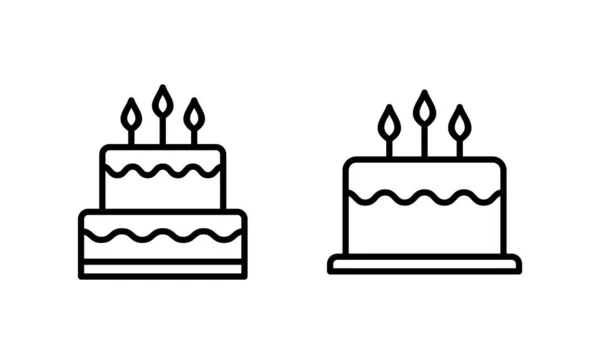 Вектор Иконок Торта Вывеска Символ Торта Иконка Торта — стоковый вектор