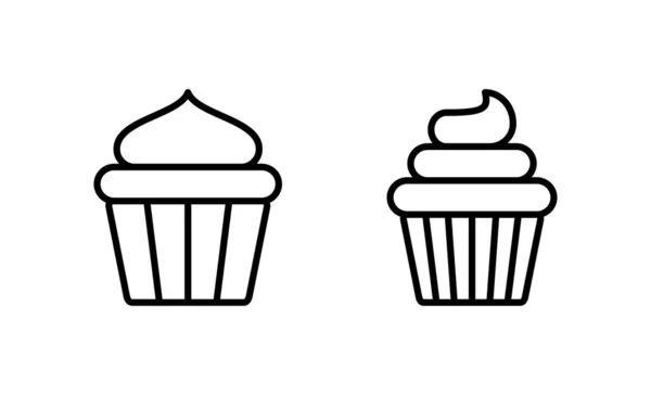 Gâteau Icône Vecteur Gâteau Signe Symbole — Image vectorielle