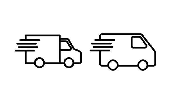 Lieferwagen Symbolvektor Lieferwagen Zeichen Und Symbol Schnelle Lieferung — Stockvektor