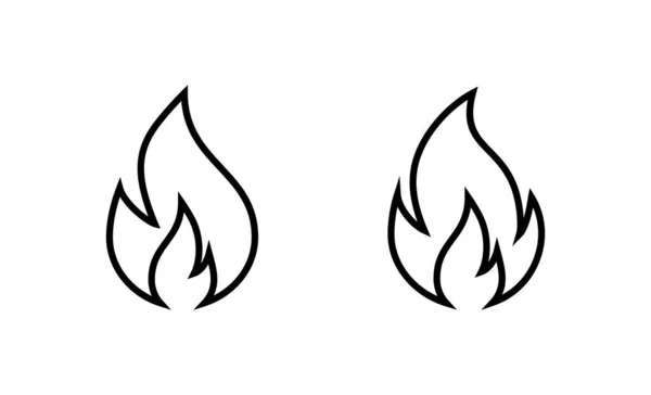 Icono Fuego Vector Signo Símbolo Fuego — Archivo Imágenes Vectoriales