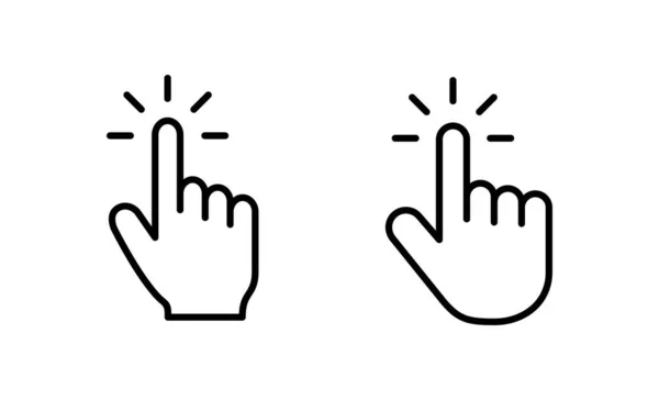 Ruční Vektor Ikony Kurzoru Znak Symbol Kurzoru Klik Ikony Ručního — Stockový vektor
