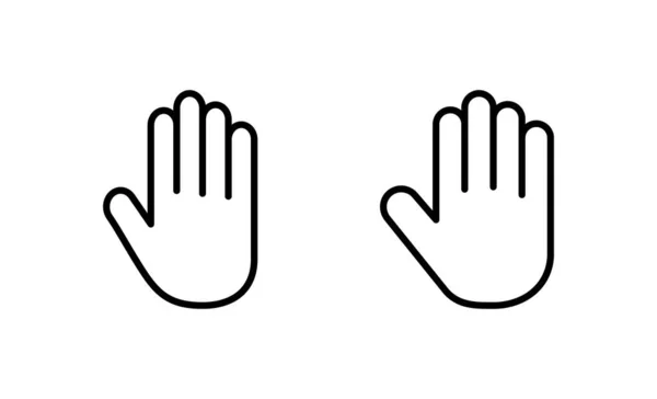 Вектор Значка Руки Знак Руки Символ Palm — стоковый вектор