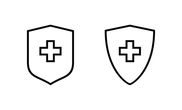 Φορέα Εικονιδίου Ασφάλισης Υγείας Σήμα Και Σύμβολο Ασφαλιστικού Εγγράφου Υγείας — Διανυσματικό Αρχείο