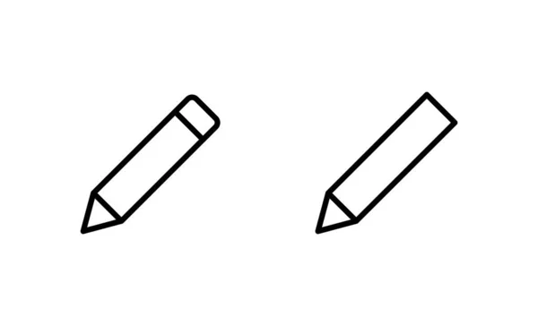 Вектор Піктограми Олівця Знак Ручки Символ Вектор Піктограми Редагування — стоковий вектор