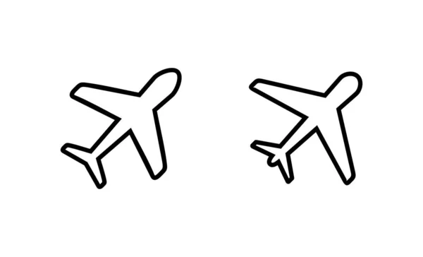 Ebenen Symbolvektor Flugzeugschild Und Symbol Symbol Für Den Flugverkehr Reisehinweis — Stockvektor