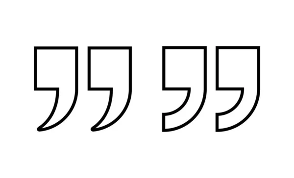 Вектор Піктограм Цитування Знак Символ Лапки — стоковий вектор