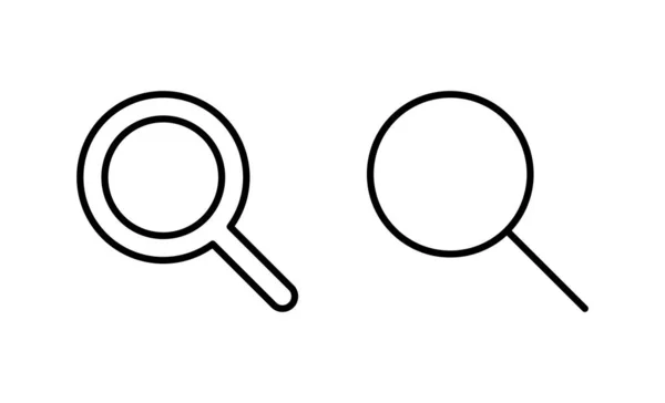 Vecteur Icône Recherche Recherche Signe Symbole Loupe — Image vectorielle