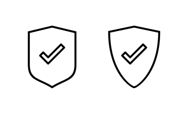 Symbol Vektor Für Schild Markieren Schutzschilder Versicherungskennzeichen — Stockvektor