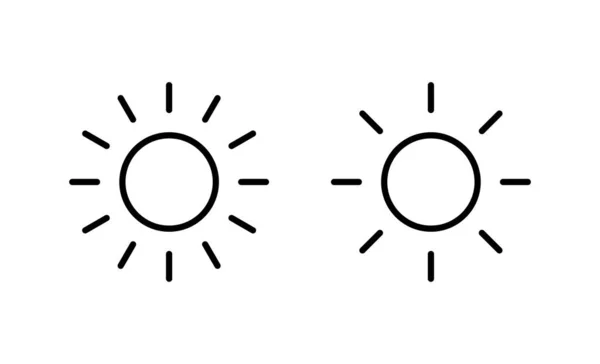 Icono Solar Vector Signo Símbolo Brillo — Vector de stock