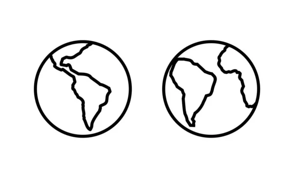 Világtérkép Vektor Világtérkép Jel Szimbólum Globe Ikon — Stock Vector