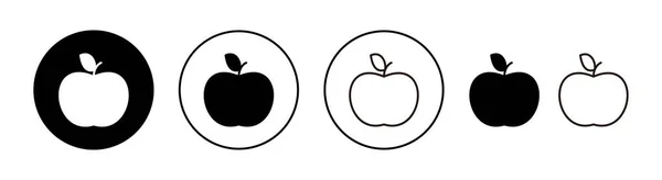 Apple Icon Set Für Web Und Mobile App Apple Zeichen — Stockvektor
