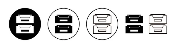 Symbolset Für Archivordner Für Web Und Mobile App Dokument Vektor — Stockvektor
