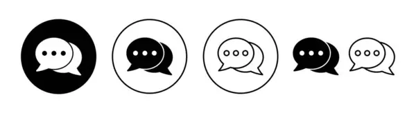 Chat Icon Set Für Web Und Mobile App Sprachblase Zeichen — Stockvektor