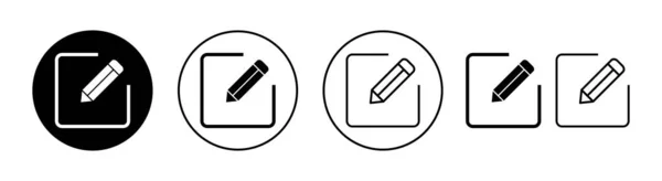 Edytuj Zestaw Ikon Dla Aplikacji Webowych Mobilnych Edytować Znak Symbol — Wektor stockowy