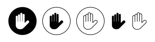 Conjunto Iconos Mano Para Web Aplicación Móvil Signo Mano Símbolo — Vector de stock