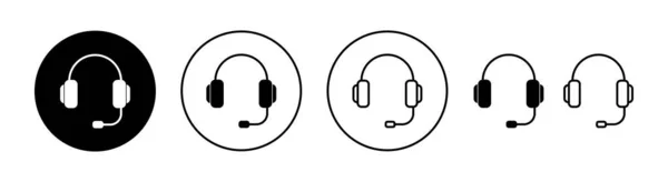 Headphone Icon Set Web Mobile App Headphone Sign Symbol — Stock Vector