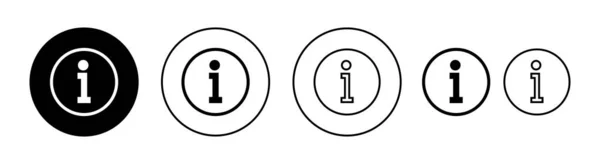 Ikona Znaku Informacyjnego Dla Aplikacji Webowej Mobilnej Nas Znak Symbol — Wektor stockowy
